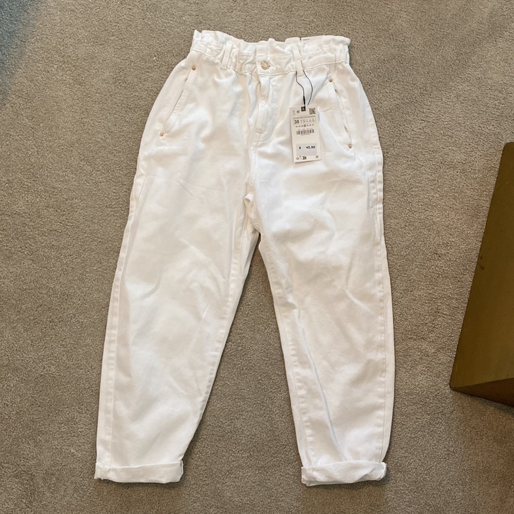 Zara NWT paper bag pants